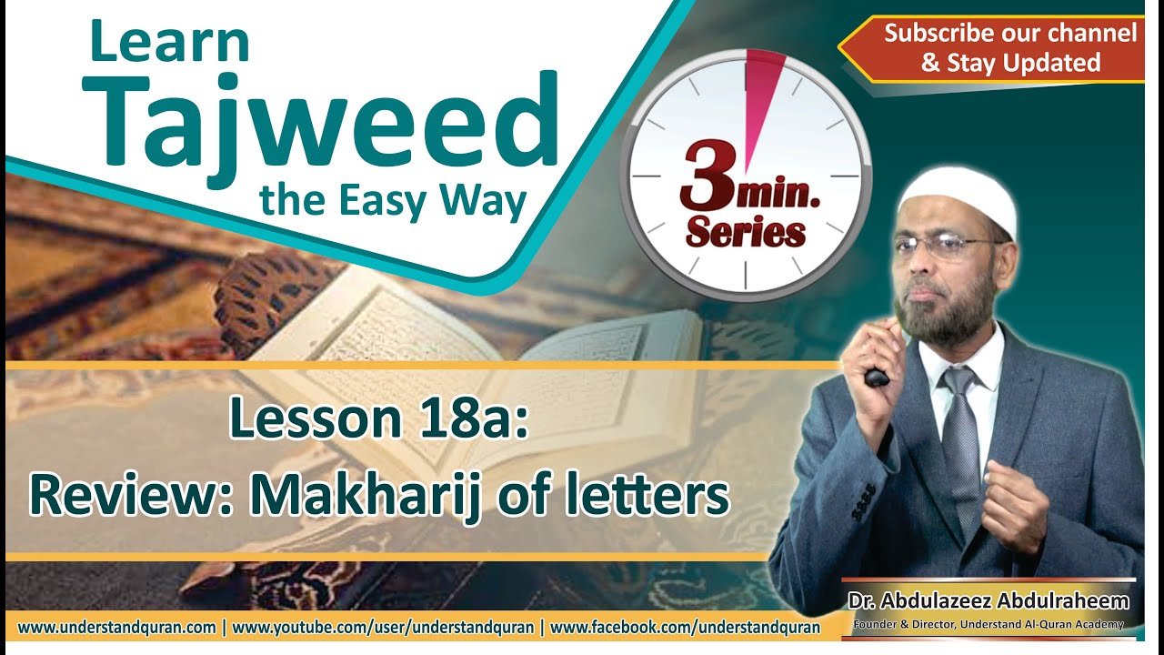 Review of the articulation points of Arabic letters
