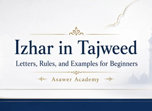 Izhar in Tajweed: Letters, Rules, and Examples for Beginners