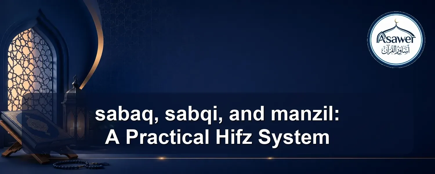 sabaq, sabqi, and manzil — sabaq, sabqi, and manzil: A Practical Hifz System